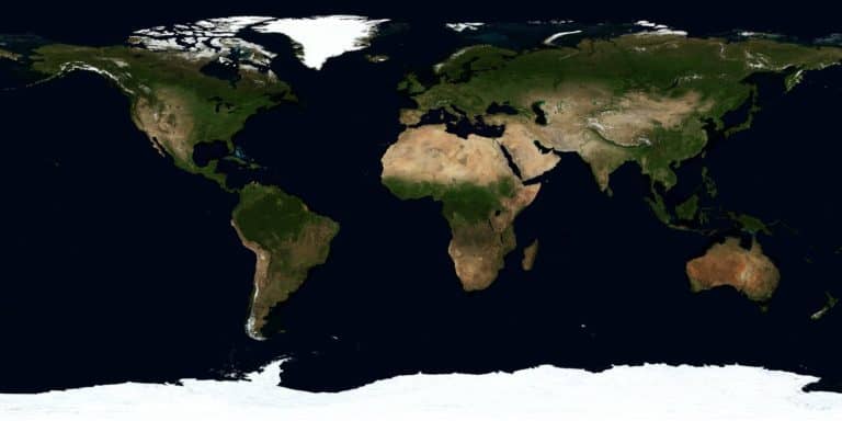 View of Earth reminding us about population statistics worldwide