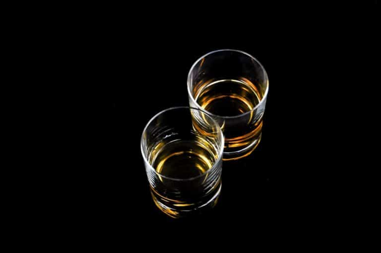 Two glasses of whiskey. But what is whiskey made of?