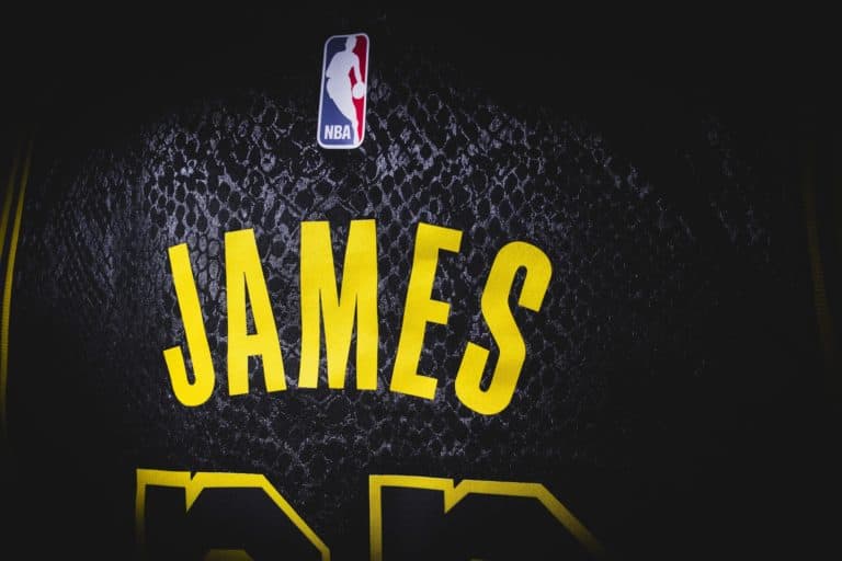 A jersey of Lebron James, a key part of the history of the NBA