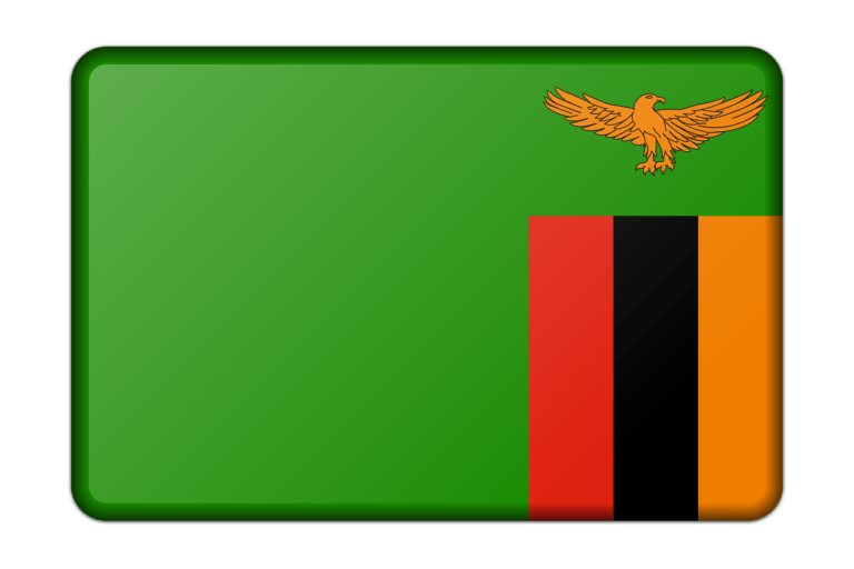 Flag of Zambia, home to the musical genre of Zamrock