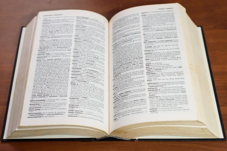 The English dictionary, a key part of the English language