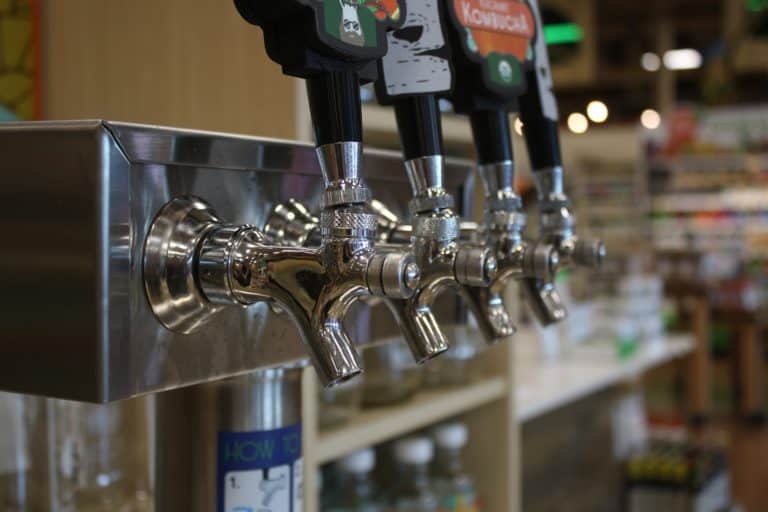 What is kombucha? A tea-based beverage that can be served on tap as shown here