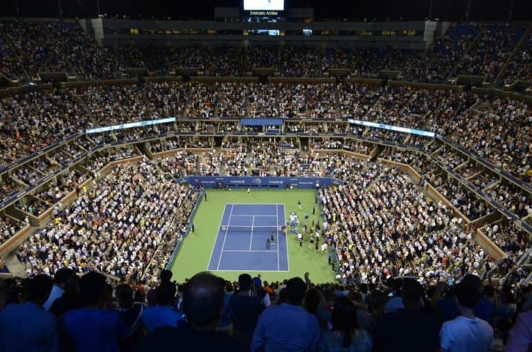 What is the US Open? It has something to do with this tennis stadium under the lights