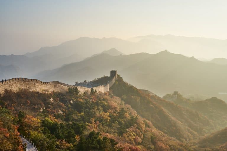 Any brief Chinese history must include the Great Wall of China, as shown here