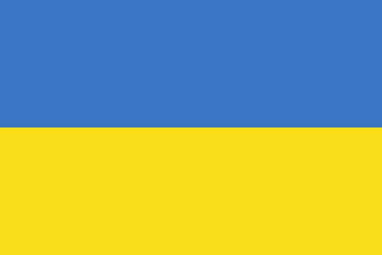 Facts about Ukraine must include mention of its blue and yellow flag as shown here