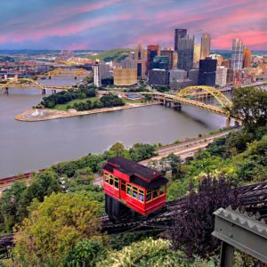 Where is Pittsburgh? At the confluence of the Alleghany and Monongahela Rivers, shown here