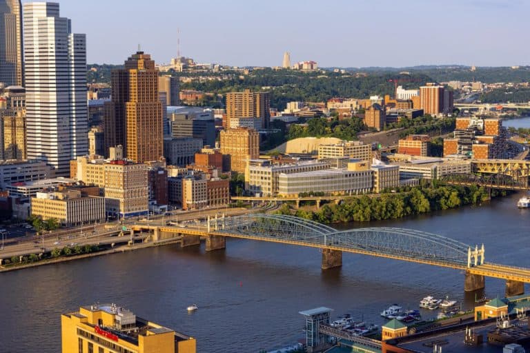 Where is Pittsburgh? Where three rivers and a bunch of bridges meet