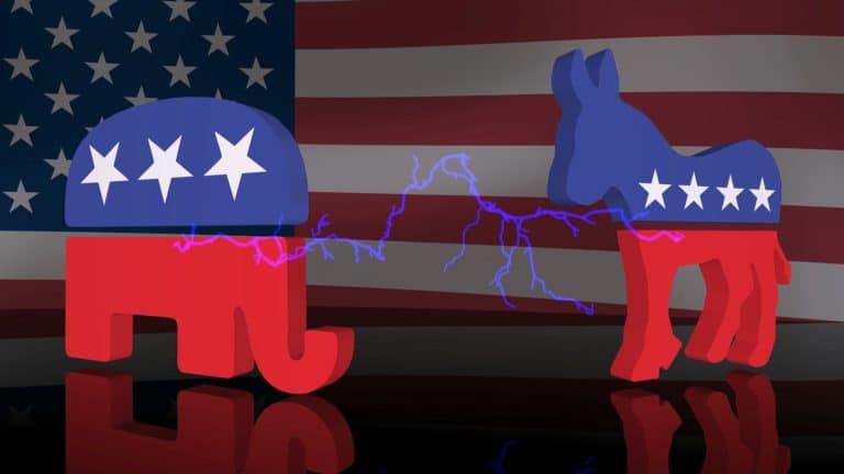 Political ads may include an elephant and/or a donkey as shown here