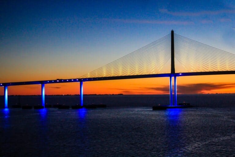 The Sunshine Skyway Bridge is a key part of Tampa