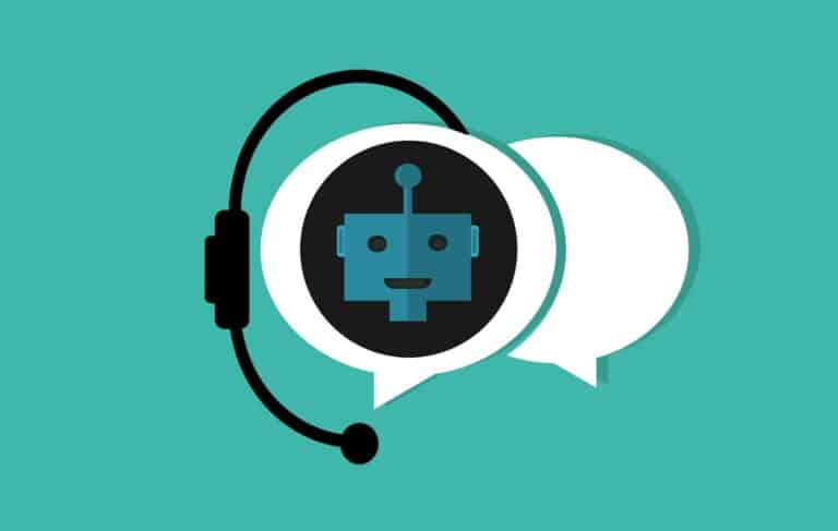 A chatbot like ChatGPT wearing a headset