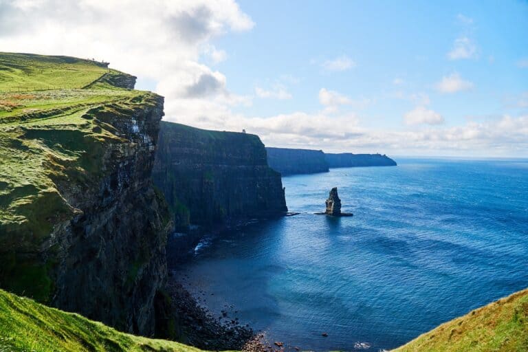 Ireland is known for the beautiful Cliffs of Moher