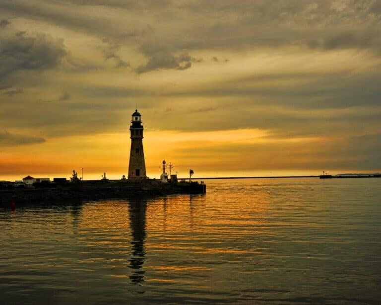 A lighthouse on Lake Erie, near Buffalo, New York