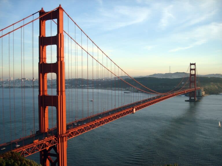 The Golden Gate Bridge, which inspired bands from San Francisco