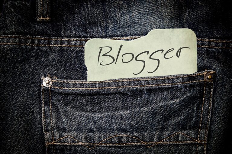 A blogger wearing that label on their jeans