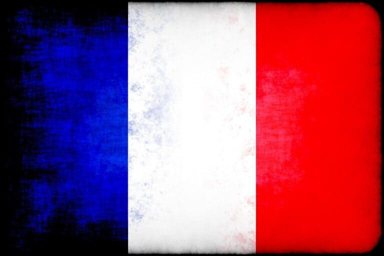 The flag of France