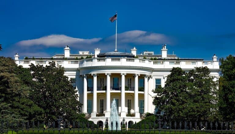 The White House, where the book Confronting the Presidents is largely based