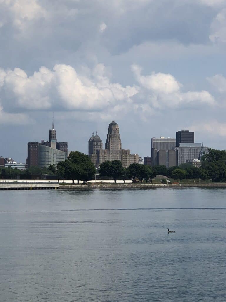 Buffalo, as seen from the Niagara River