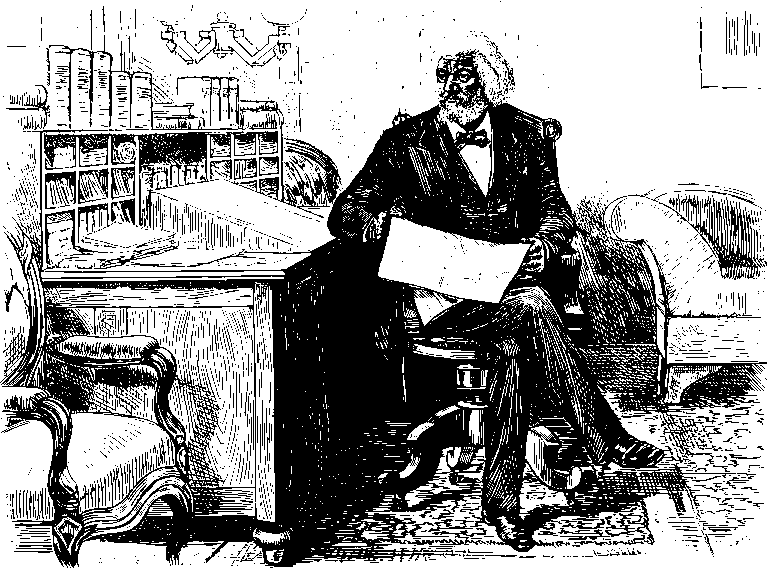A sketch of Frederick Douglass, famous for his speech What to the Slave is the Fourth of July?