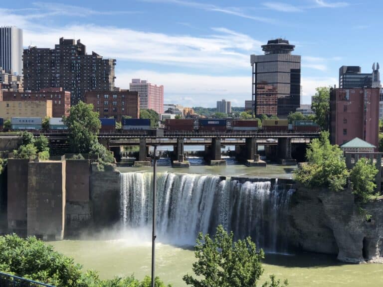 High Falls in downtown Rochester, New York, not mentioned by The New York Times