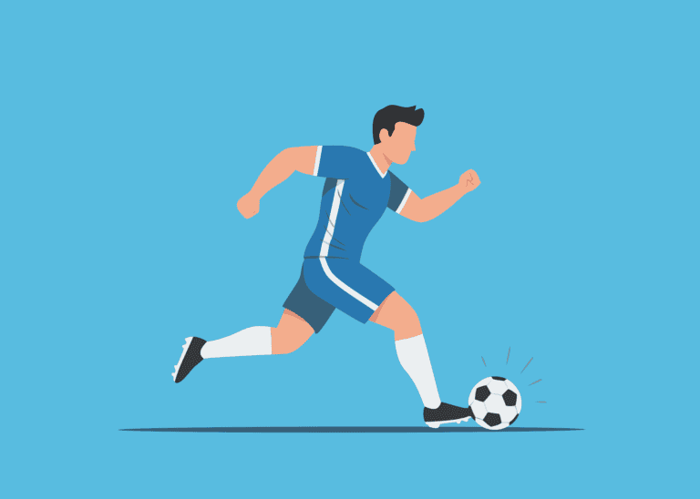 A man playing football—or is it soccer?
