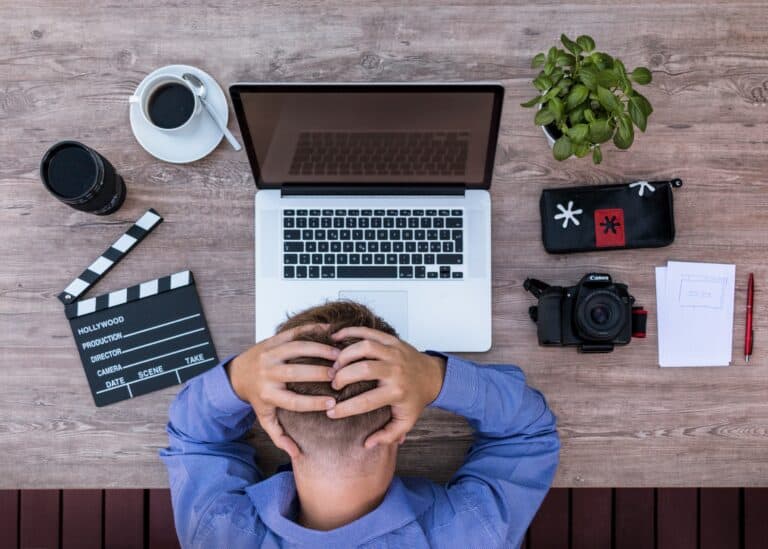 A man learning that being a writer has no glory
