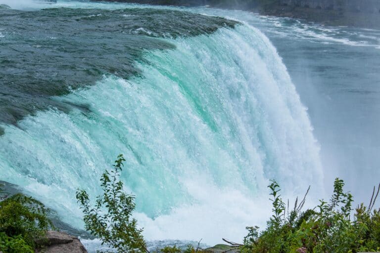 Niagara Falls in New York State, which is digging its own grave