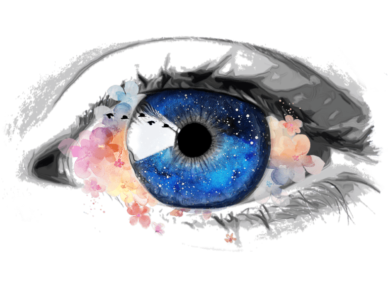 An eye seeing its dream come true