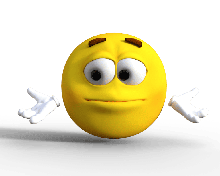 An emoticon trying to guess the burg